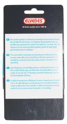 Produktbild von Universal Bremskabel Kit ELVODEN 1700 mm 2250 mm verzinkt - schwarz (auf der Karte)