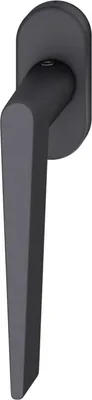 Produktbild von FSB Fenstergriff 34 1005 ovale Rosette - Aluminium schwarz matt
