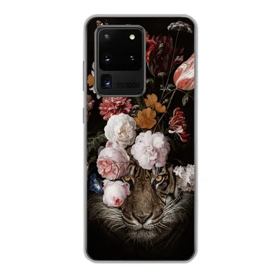 Produktbild von MuchoWow® Handyhülle Schutzhülle Hülle für Samsung Galaxy S20 Ultra Blumen - Jan Davidsz de Heem - Tiger - Gemälde - Stillleben - Alte Meister Silikon Softcase Handy Hülle - Karteninhaber