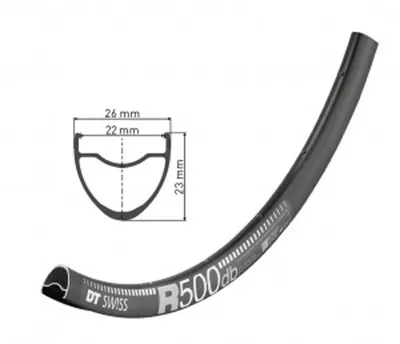 Produktbild von DT Swiss Felge R 500 Disc 27,5" 32 Loch Schwarz - robuste Allround-Disc-Felge.