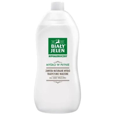 Obrázok produktu pre Biały Hipoalergiczne Mydło w płynie naturalne zapas, 1000 ml