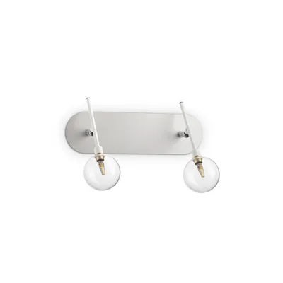 Produktbild von Moderne Maracas Metall Wandleuchte Weiß 2 Lichter 2W 3000K Warmes Licht