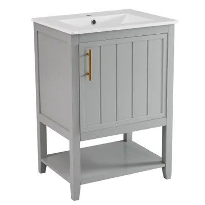 Produktbild von Waschtisch inkl. Waschbecken, Waschbeckenunterschrank, Unterschrank, Badmöbel, Badschrank, Waschplatz
