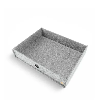 Produktbild von Aufbewahrungsbox CARGA Filz 40 x 50 x 10 cm ohne Deckel in hellgrau meliert