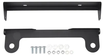 Image de Support de plaque d'immatriculation antivibrations - Attache pliable - Métal durable - Fixation sécurisée - 2 supports de plaque d'immatriculation - Numéro de pièce : 333.01 - Support de plaque d'immatriculation