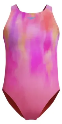 Zdjęcie produktu dla Strój kąpielowy Speedo Print Pulseback, różowy, dla dziewczynek w wieku 8 lat, kolor różowy, rozmiar 8 lat