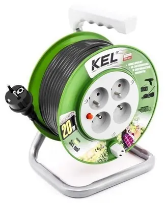 Imagen del producto de Cable de extensión para tambor KEL, línea STANDARD, 20 metros, 3 x 1 mm², con protección térmica