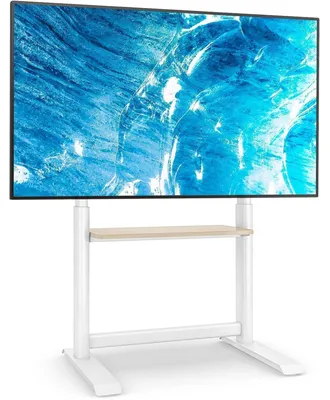 Immagine prodotto di Supporto per televisore da 60-86 pollici, regolabile in altezza, con capacità di carico fino a 68 kg, standard VESA 800x600 mm, colore bianco