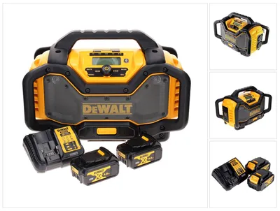 Zdjęcie produktu dla Radio bezprzewodowe DeWalt DCR 027 M2 DAB+ 10,8-18,0 V + 2x akumulator 4,0 Ah + ładowarka