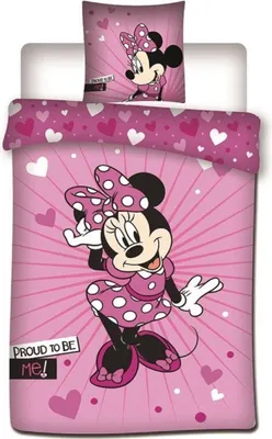 Produktbild von Disney Minnie Mouse Bettwäsche-Set – 140x200 cm Bettbezug & 63x63 cm Kissenbezug aus Microfaser