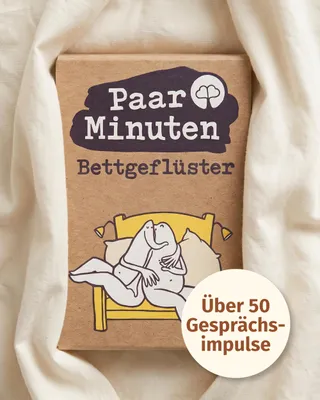 Produktbild von Paarzeit PaarMinuten Bettgeflüster – 53 spielerische Gesprächsimpulse für Paare – Hochzeitsgeschenk für Intimität zu zweit – Fragekarten für Nähe
