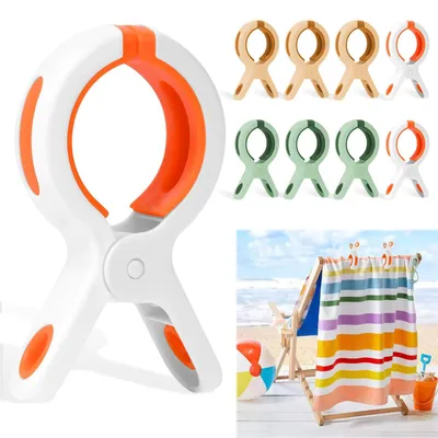 Imagen del producto de Clips para toallas y sillas de playa, resistentes al viento, juego de 9 unidades, pinzas grandes