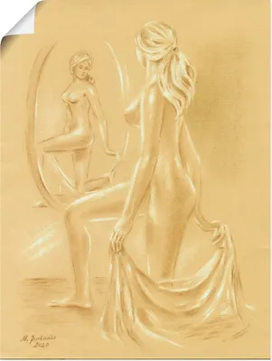Produktbild von ARTland Poster Akt am Spiegel Größe: 45x60 cm