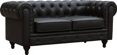 Obrázek produktu pro Pohovka "Aliza" Chesterfield - 157 x 82 x 70 cm - 2místná - hnědá