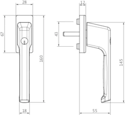 Image de Poignée DIRIGENT F/Z blanc - FERCO - 6-28075-29-0-7