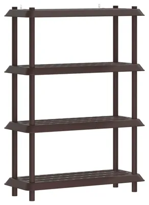 Produktbild von Regaleinheit 4 Ebenen 100 x 40 x 136,5 cm PP Braun