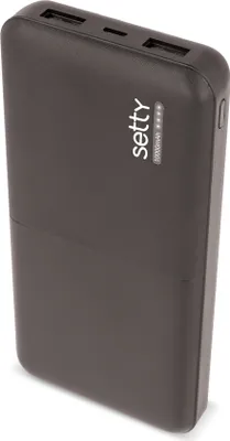 Image de Setty, Powerbank 10.000mAh avec protection contre la surchauffe, noir