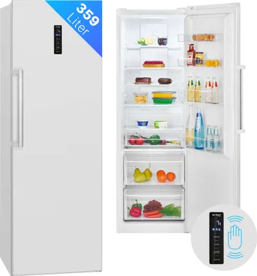 Produktbild von Bomann® Kühlschrank 359L - Getränkekühlschrank 185cm mit MultiAirflow-System, No Frost und LED-Display, Kühlschrank ohne Gefrierfach m. 5 Ablagen - Flaschenkühlschrank VS 7329