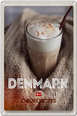 Produktbild von Blechschild Reise 20x30cm Dänemark Kopenhagen Winterzeit Hygge
