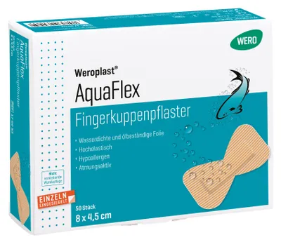 Produktbild von Weroplast AquaFlex Fingerkuppenpflaster, 50 Stk/Pkg