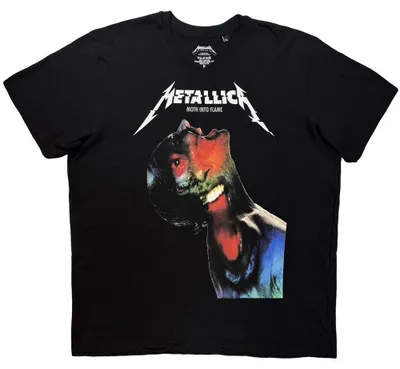 Image de Metallica - T-shirt « Moth Into Flame » pour homme/femme (unie) RO15767 (XL) (noir)