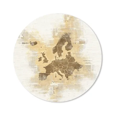 Produktbild von MuchoWow® Mauspad Mousepad Europa - Karten - Papier - Aquarell 40x40 cm - Mousepads - Maus Mat - Pad - Mausunterlage - Schreibtisch Accessoires