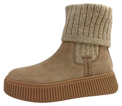 Image de Bugatti Femme - Bottines à enfiler, couleur beige, style décontracté
