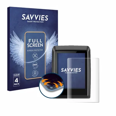 Produktbild von 4x Savvies Fullscreen Schutzfolie für Bosch Kiox 500 Displayschutz Folie Fullcover Klar Transparent