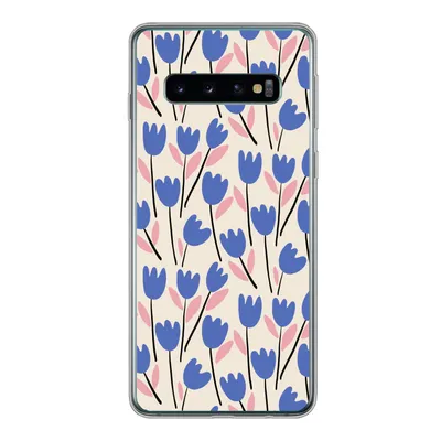 Produktbild von MuchoWow® Handyhülle Schutzhülle Hülle für Samsung Galaxy S10 Blume - Muster - Tulpe Silikon Softcase Handy Hülle - Handytasche