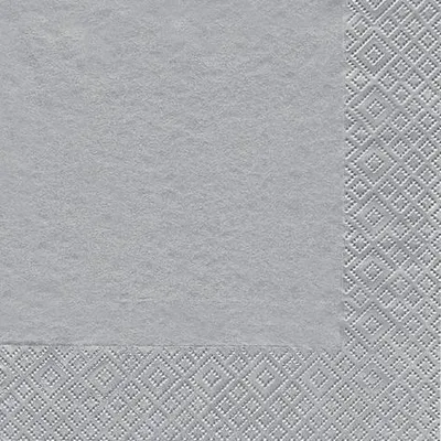 Produktbild von Servietten 25x25 cm - Uni silber