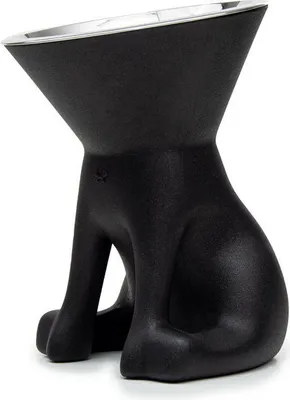 Image de Gamelle pour chien United Pets Up Elisabeth noir acier inoxydable polyéthylène 1 L