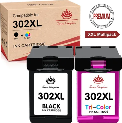 A product shot of ink cartridges and their packaging.