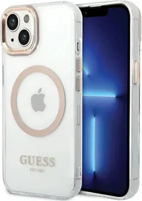 Image de Guess Guhmp15Mhtrmd Iphone 15 Plus/ 14 Plus 6.7 Złoty/Gold Hard Case Metal Outline Magsafe