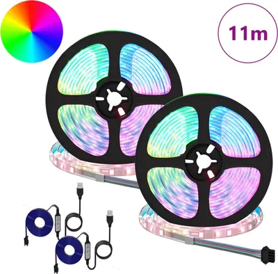 Produktbild von vidaXL LED-Streifen 2 stk. Schwarz und Transparent