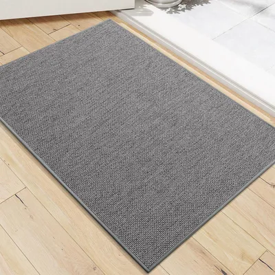 Produktbild von Fußmatte Innen 60 x 90 cm Dunkelgrau Rutschfest Absorbierend Dünn