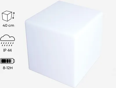 Produktbild von sweeek - LED-Leuchtwürfel 40 cm - Weiß