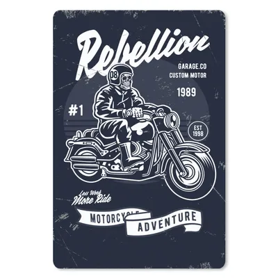 Produktbild von MuchoWow® Mauspad Mousepad Motorrad - Skelett - Retro - Zitat 18x27 cm - Mousepads - Maus Mat - Pad - Mausunterlage