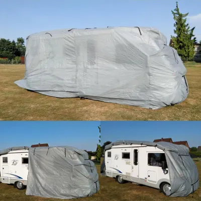 Produktbild von Wohnmobil Schutzhülle VoyageProtect - Wetterfest, Wasserdicht, Langlebig, Größe:L - 8.70 x 2.35 x 2.75 m