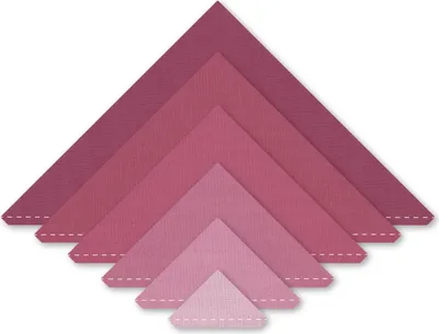 Produktbild von Crafters Edge Stanzform Set Dreiecke halbquadrat  mit Dog Ears Ecken in 6 Größen