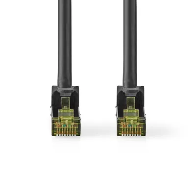 Produktbild von Nedis CAT7-Netzwerkkabel - S/FTP - RJ45 Stecker - RJ45 Stecker - 5.00 m - Snagless - Rund - LSZH - Schwarz - Label