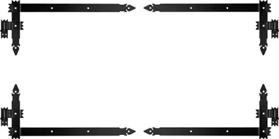 Produktbild von Winkelband Winkelbänder Türbänder Türband Mittelband Schwarz Kloben 16 - Größe: 800 (4 Teile)