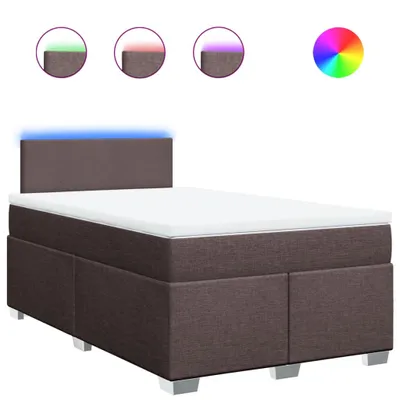Produktbild von vidaXL Boxspringbett mit Matratze Dunkelbraun 120x190 cm Stoff