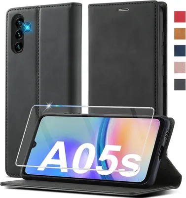 Produktbild von Samsung Galaxy A05S Handyhülle Leder Wallet mit Ständer und Kartenfächern