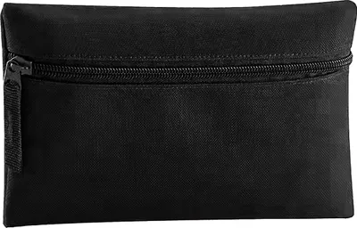 Produktbild von Quadra Classic Federtasche Stiftmappe Federmappe mit Reißverschluss BC3782 (Einheitsgröße) (Schwarz)