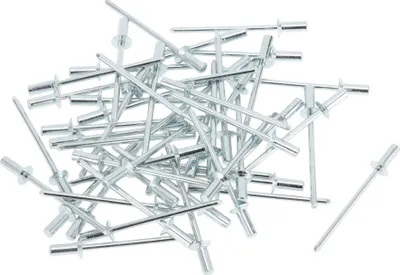 Produktbild von Senkkopf-Geschlossene Dichtnieten 3mm Griffdurchmesser 6mm Grifflänge 6mm Flanschdurchmesser Reparaturwerkzeug-Sortiment-Set Eisen Silberton 50 Stück