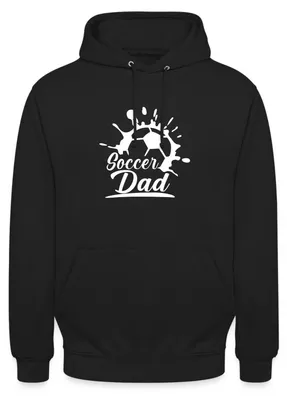 Produktbild von Spreadshirt Soccer Dad Fußball Stolzer Vater Uni Hoodie, S, Schwarz