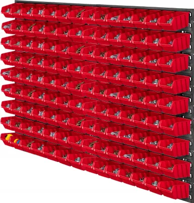 Obrázok produktu pre Dielenské nástenné regály KADAX, 116x78cm Skladovací systém z robustného plastu, dielenské regály odolné voči UV žiareniu