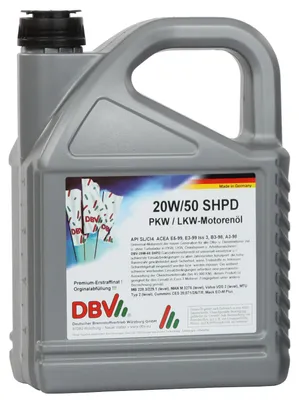 Produktbild von DBV 20W/50 SHPD 4 x 5-Liter-Kanne