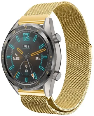 Image de Bracelet Milanais pour Huawei Watch GT, 42 mm, couleur or