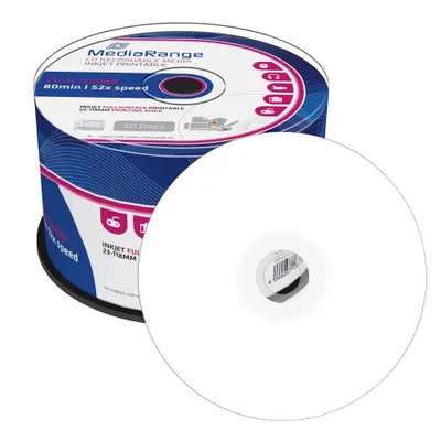 Produktbild von 50 MediaRange CD-R 700 MB bedruckbar